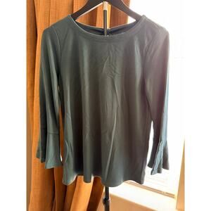 3 for $9 Loft Teal bell Sleeve Knot Back T Shirt Top XS EUC